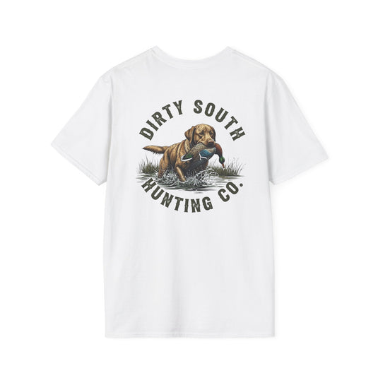 Dirty South Hunting Co. Retriever T-Shirt – Hunting Dog & Duck Graphic Tee – Outdoor Lifestyle Shirt for Hunters-Duck Hunting