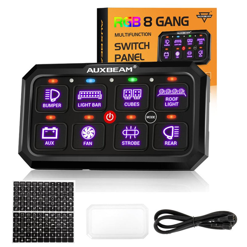 Load image into Gallery viewer, RGB Series 6/8/12 Gang LED Switch Panel,Off Road Light Controller
