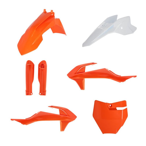 Acerbis 21-23 GasGas MC50/ MC-E5/ 16-23 KTM SX50/SX-E5/ SX-E3 Full Plastic Kit - Orange/White 2980585321