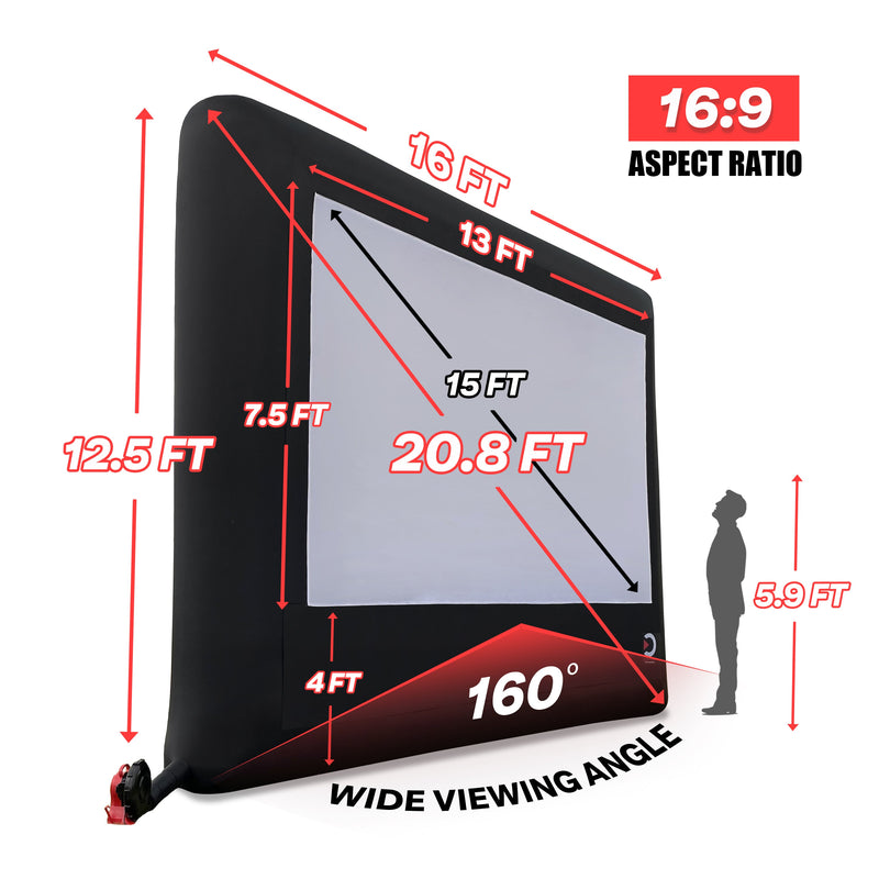 Load image into Gallery viewer, Elite Outdoor Movies Home 13' Inflatable Screen
