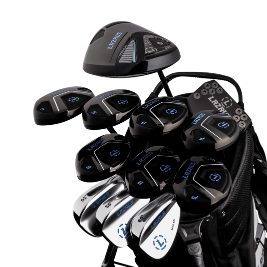 Lazrus Golf 13 pc Set - Laz2 Driver, 3 Wedges Set, Hybrids (4-PW), Putter & Bag (optional)