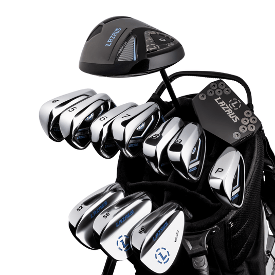 Lazrus Golf 13 pc Set - LAZ2 Driver, 3 Wedges Set, Irons (4-PW), Putter & Bag (optional)