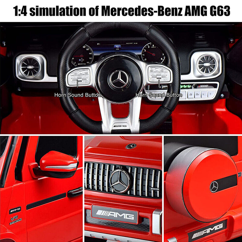 Load image into Gallery viewer, 1:4 Mercedes-Benz AMG G63 Electric Ride-On Car for Kids - Red
