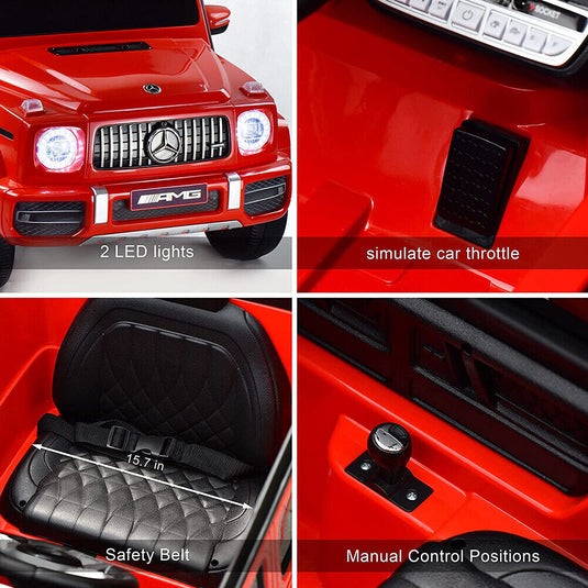 1:4 Mercedes-Benz AMG G63 Electric Ride-On Car for Kids - Red