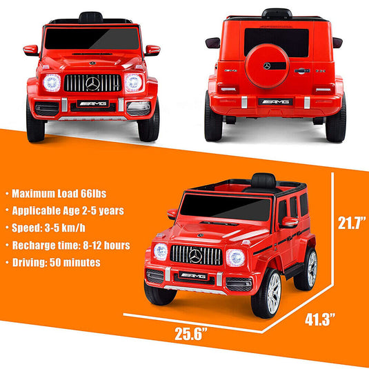 1:4 Mercedes-Benz AMG G63 Electric Ride-On Car for Kids - Red