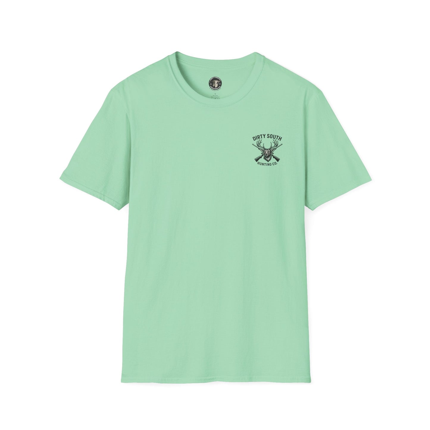 Watercolor Dirty South Hunting Co Unisex Softstyle T-Shirt - Southern Hunt Graphic Tee, Outdoor Apparel, Camo Hunter Top, Nature Lover Gift,