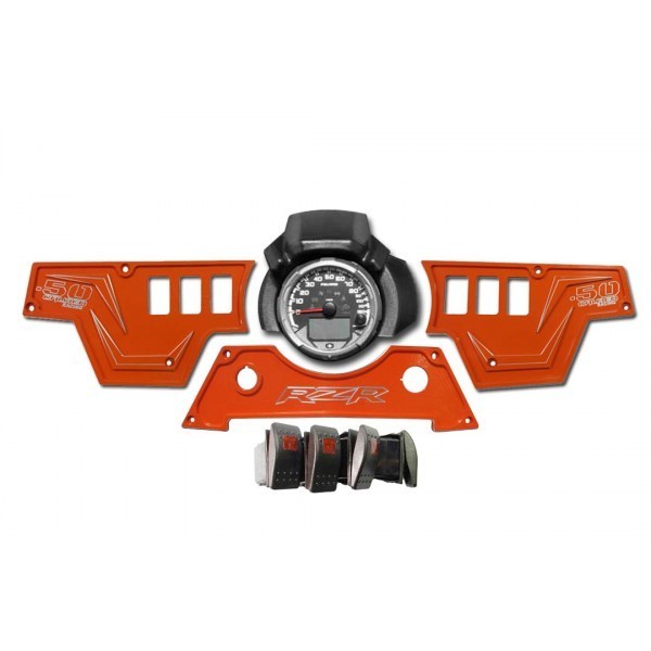Load image into Gallery viewer, XP1000 3 piece Dash Panel Orange with switches
