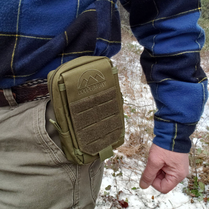 Load image into Gallery viewer, Nylon "Possibles" Bag - Pack and Store Small Items - Molle / PALS Attachment Straps for Belt or Pack Carry
