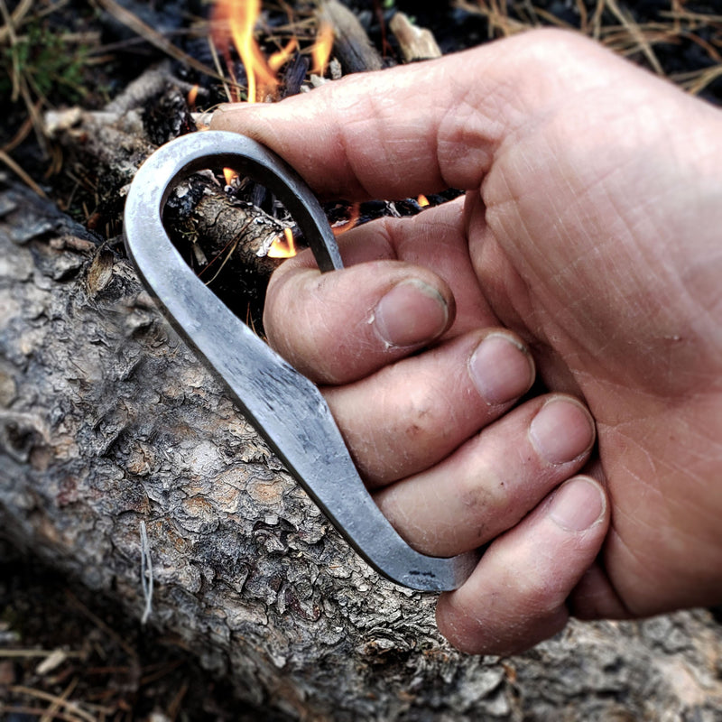 Load image into Gallery viewer, Traditional Flint &amp; Steel Striker - Hand Forged High Carbon Steel - Standard/Full Size
