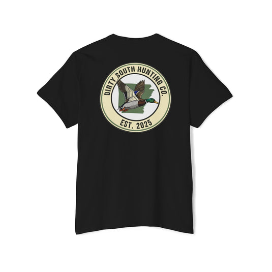 Dirty South Hunting Co. Vintage Round (Arkansas)-Unisex Heavy Cotton Pocket Tee with Vintage Hunting Design, Gift for Hunters