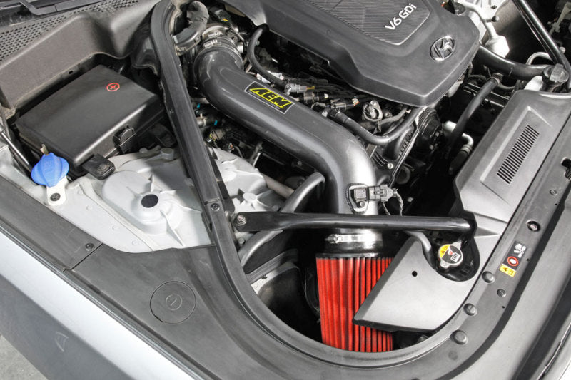 Load image into Gallery viewer, AEM Induction AEM 2015 Hyundai Genesis 3.8L-V6 F/I Silver Cold Air Intake 21-796C
