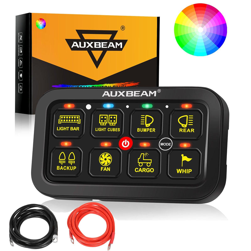 Load image into Gallery viewer, RB80 RGB Switch Panel, Toggle/ Momentary/ Pulsed Mode Supported (Two-Sided Outlet)
