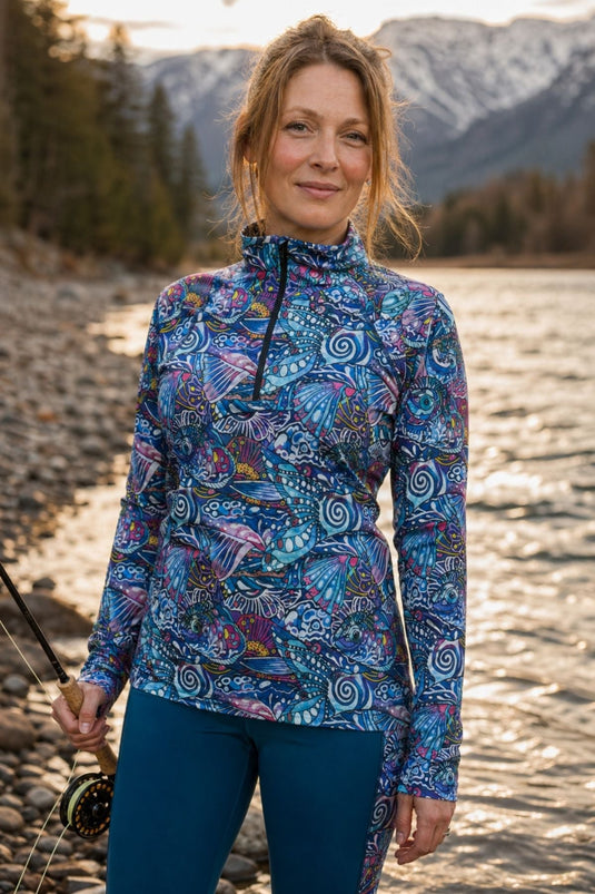 Enchanted Grayling 1/4 Zip Sunshirt