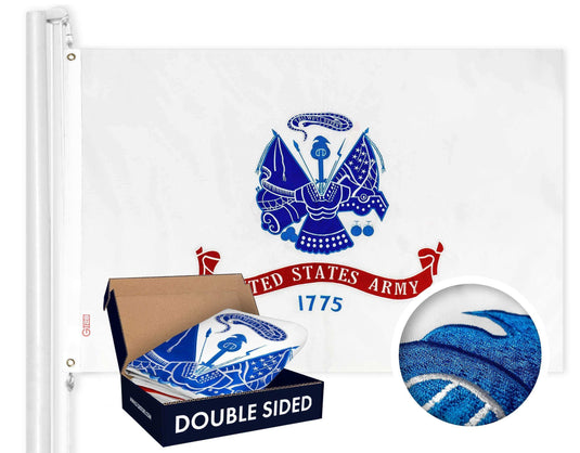 US Army Flag | 3x5 Ft | Double ToughWeave Series Double Sided Embroidered 210D Polyester | Military Flag Embroidered Design Indoor Outdoor Brass Grommets Heavy Duty 3 ply - Skoutley Outdoors LLC