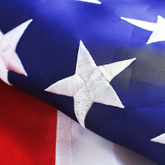 American USA US Flag 4x6 ft Deluxe Embroidered Stars Sewn Stripes Brass Grommets - Skoutley Outdoors LLC