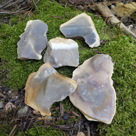 Natural Flint / Chert Stones for Primitive Fire Making - 1/2 lb (5-8 pcs)
