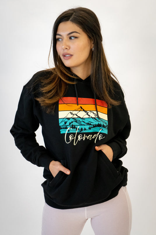 Colorful Colorado Black Hoodie