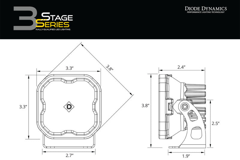 Load image into Gallery viewer, Diode Dynamics SS3 LED Bumper 1 1/2 In Roll Bar Kit Sport - Yellow Combo (Pair)

