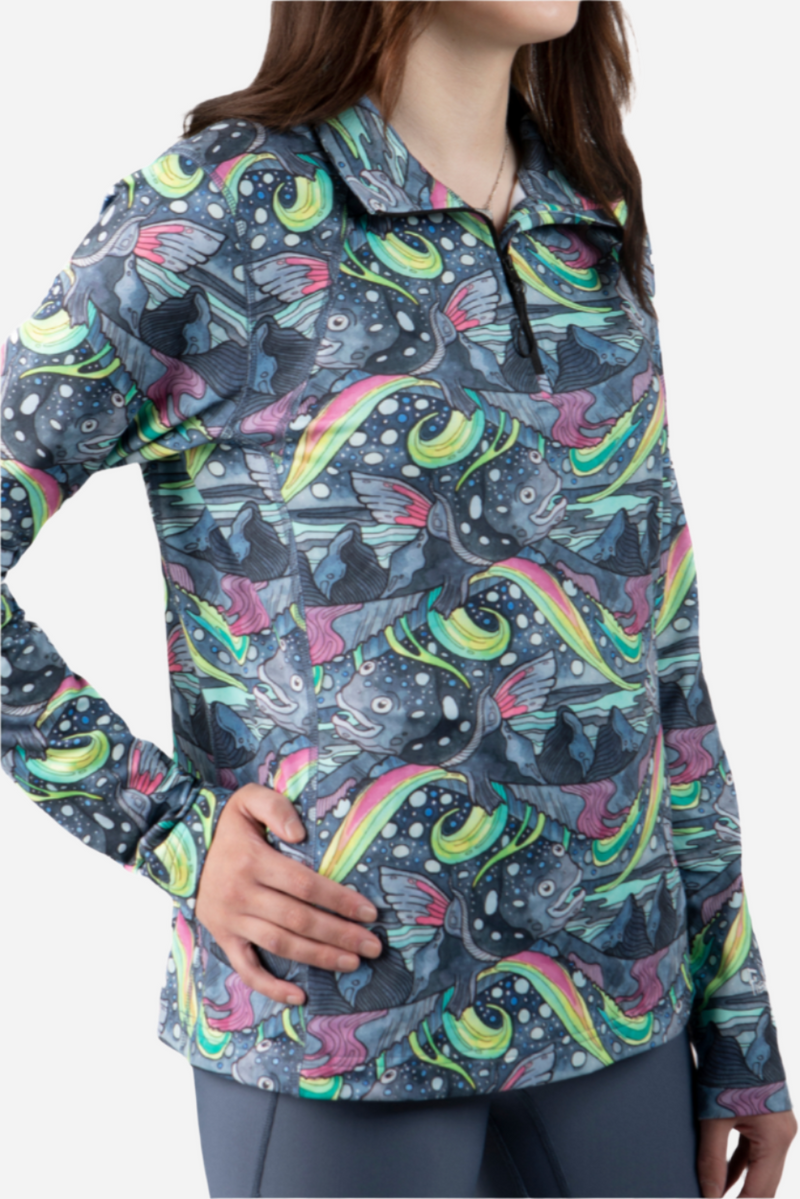 Load image into Gallery viewer, HaliBorealis Thermal 1/4 Zip Top
