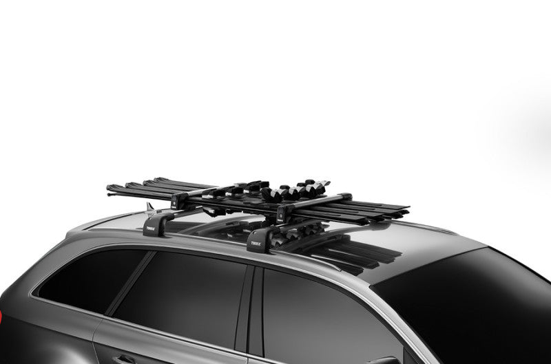 Load image into Gallery viewer, Thule SnowPack M Ski/Snowboard Rack (Up to 4 Pair Skis/2 Snowboards) - Black/Silver
