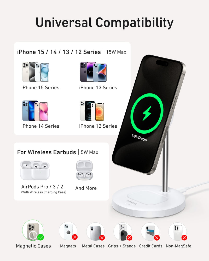Load image into Gallery viewer, Anker MagGo Wireless Charger (2-in-1 Stand) BOA

