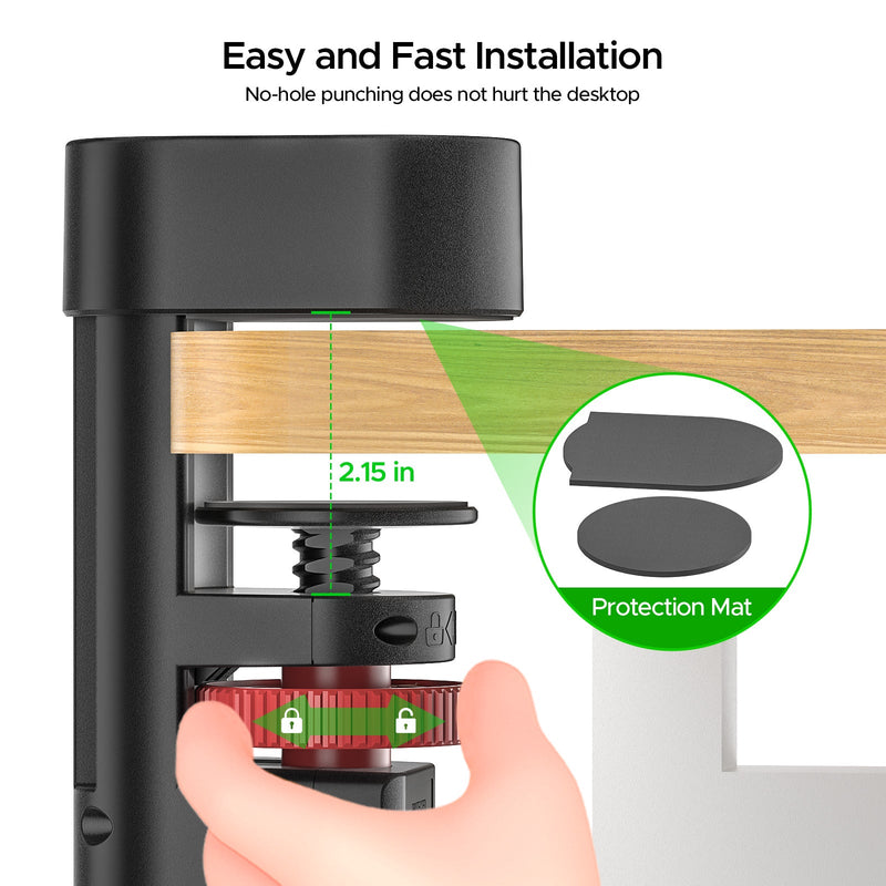Load image into Gallery viewer, CRST Desk Clamp Power Strip | 3 Outlets + 3 USB (20W USB-C PD), 1020J Surge Protector
