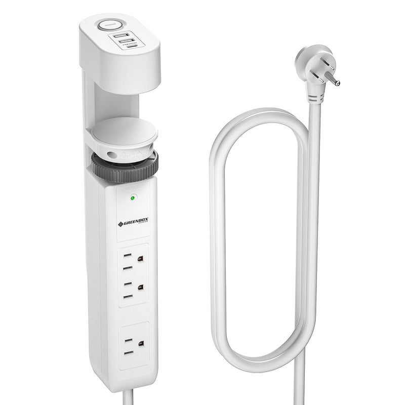 Load image into Gallery viewer, CRST Desk Clamp Power Strip | 3 Outlets + 3 USB (20W USB-C PD), 1020J Surge Protector
