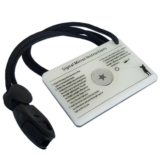 Emergency Signaling Mirror with Targeting Star for Hiking, Backpacking, Kayaking, Boating - Skoutley Outdoors LLC