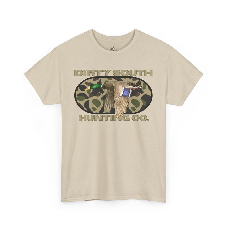 Load image into Gallery viewer, Dirty South Hunting Co. Camo Oval Mallard T-Shirt – Duck Hunting Apparel
