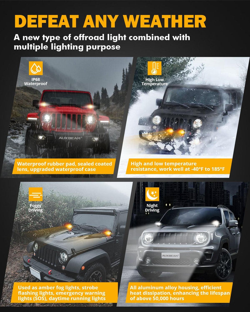 Load image into Gallery viewer, 3 Inch 96W 9600LM LED Pods 6 Modes LED Driving Light with A-Pillar Mounting Bracket For Ford Bronco 2/4 Door 2021 2022

