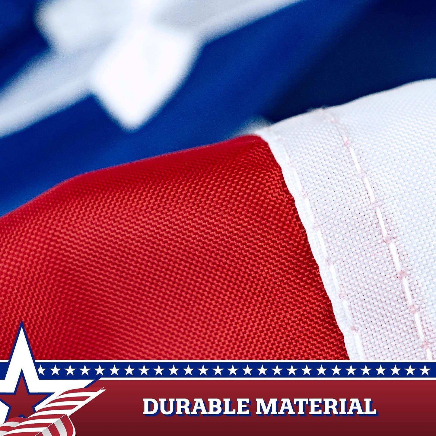 USA Pleated Fan Flag 5x10 Feet American USA Bunting Decoration Flags Embroidered Patriotic Stars & Sewn Stripes Canvas Header Brass Grommets - Skoutley Outdoors LLC