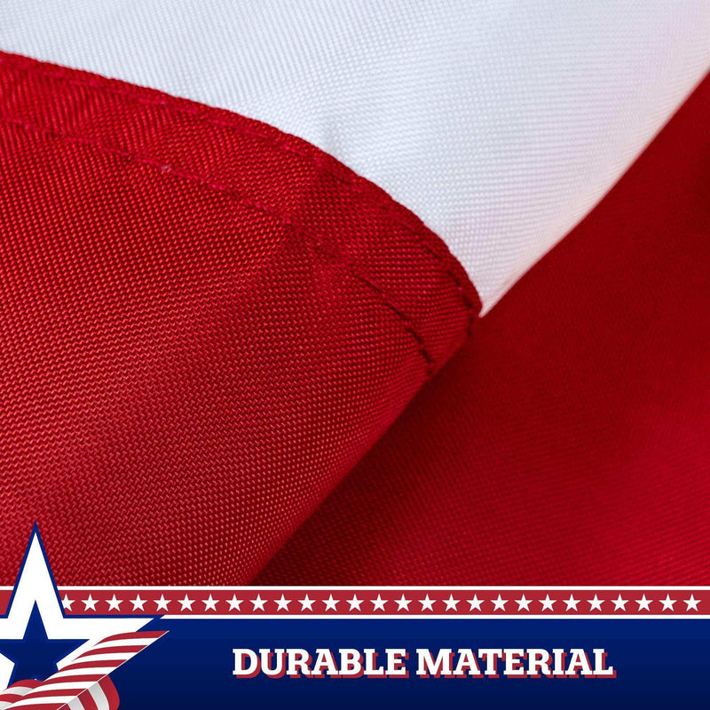Load image into Gallery viewer, 2 Pack: American USA Pleated Fan Flag 1.5x3 Feet DELUXE Bunting Decoration Flags PRINTED 150D Patriotic Stars and Stripes with Canvas Header and Brass Grommets - Skoutley Outdoors LLC
