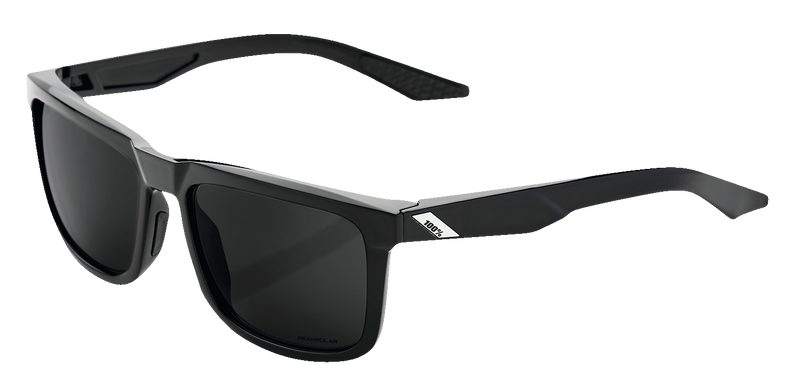 Load image into Gallery viewer, 100% Blake Sunglasses - Polished Black - Grey PeakPolar 60028-00000
