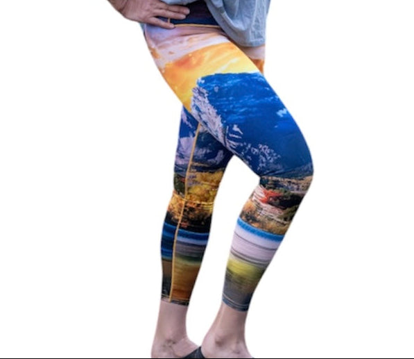Load image into Gallery viewer, Capitol Peak Sunset Yoga Pants
