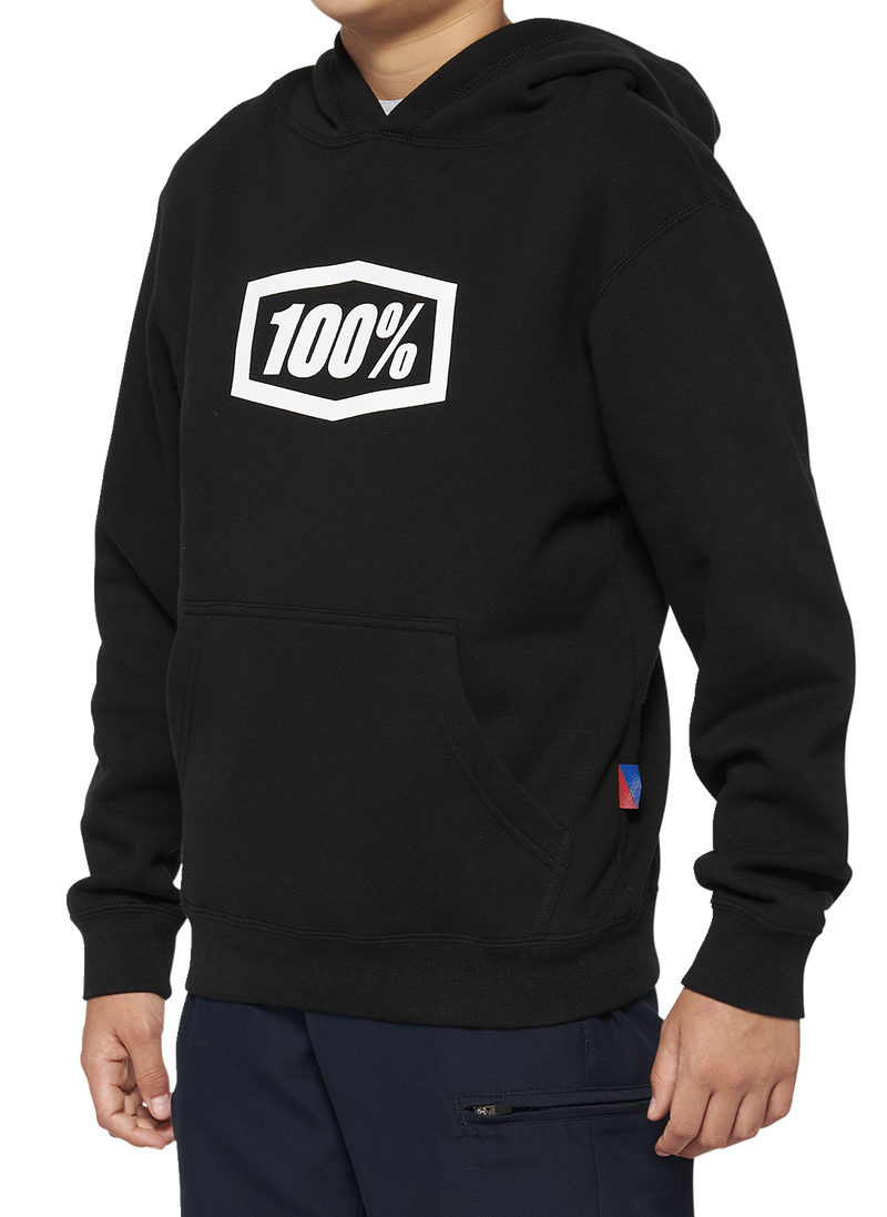 Load image into Gallery viewer, 100% Youth Icon Hoodie - Black - Small 20030-00000
