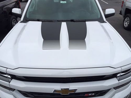 Hood Strobe Decals for 2014-2018 Chevrolet Silverado