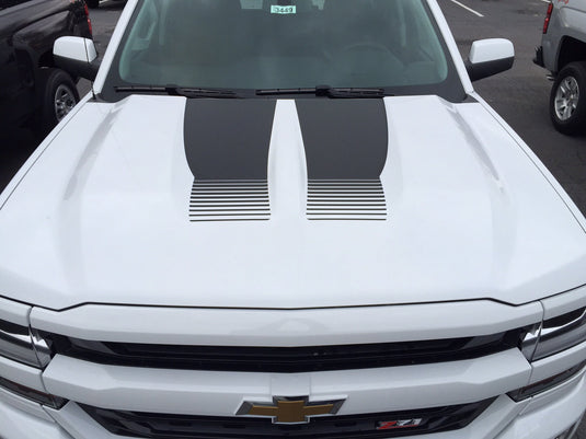Hood Strobe Decals for 2014-2018 Chevrolet Silverado