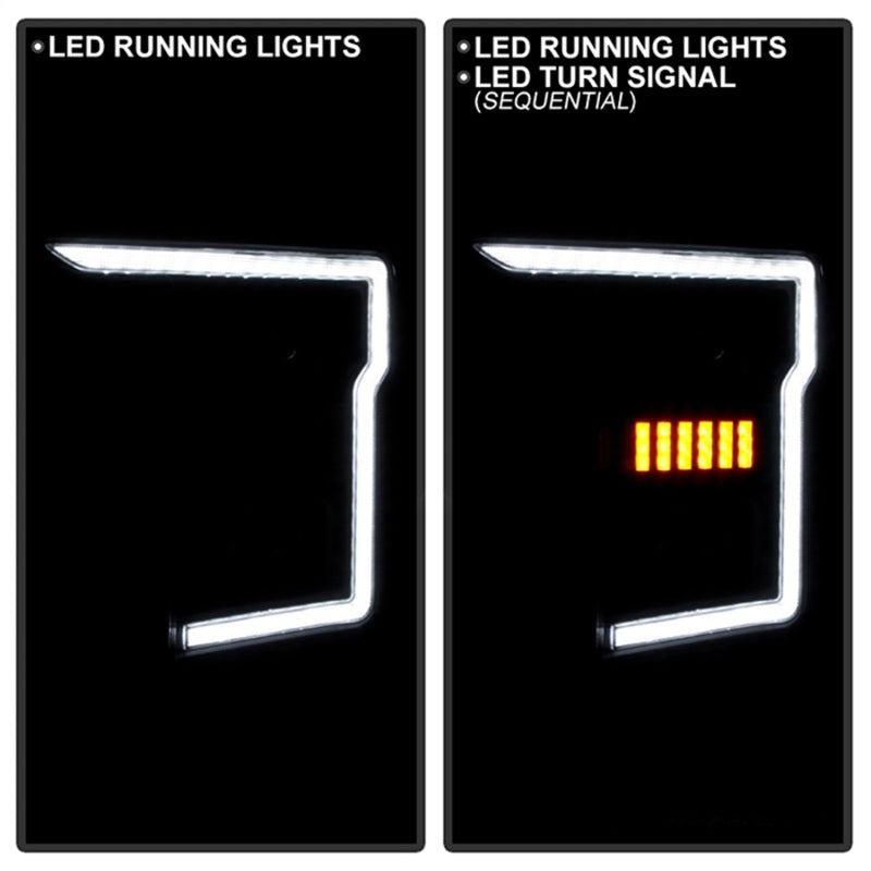 Load image into Gallery viewer, Spyder Signature 20-21 Ford F150(Halogen Model) Proj. Headlights - Black(PRO-YD-FF15021HALSI-SEQ-BK)

