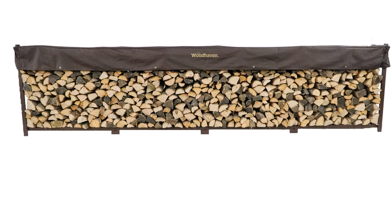 Load image into Gallery viewer, 16 ft Firewood Rack   Holds 1 Full Cord Woodhaven
