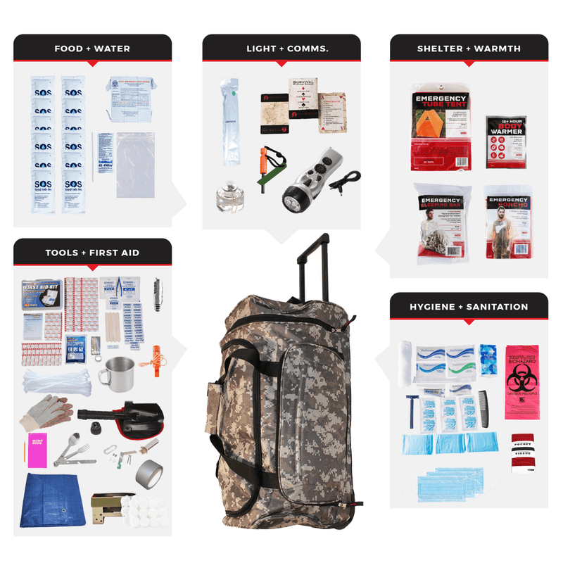 Load image into Gallery viewer, WSK Elite 72-Hour Emergency Evacuation Survival Rolling Bag
