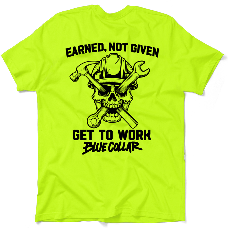 Load image into Gallery viewer, Earned Not Given - Safety Yellow T-Shirt
