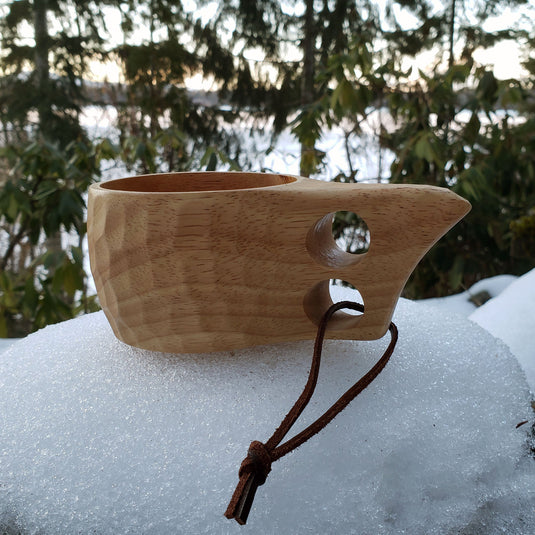 Skógr™ Nordic Style Kuksa - Carved Wood Camp Mug
