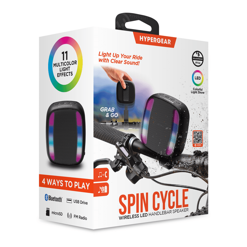 Load image into Gallery viewer, HyperGear Spin Cycle LED Wireless Bike Speaker
