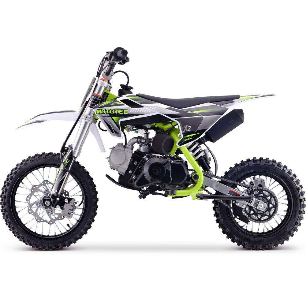 Mototec X2 110cc 4-stroke Gas Dirt Bike Green - Skoutley Outdoors LLC