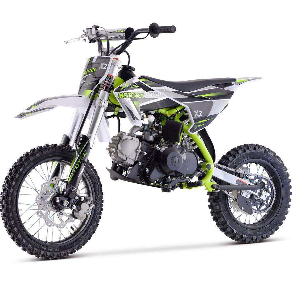 Mototec X2 110cc 4-stroke Gas Dirt Bike Green - Skoutley Outdoors LLC