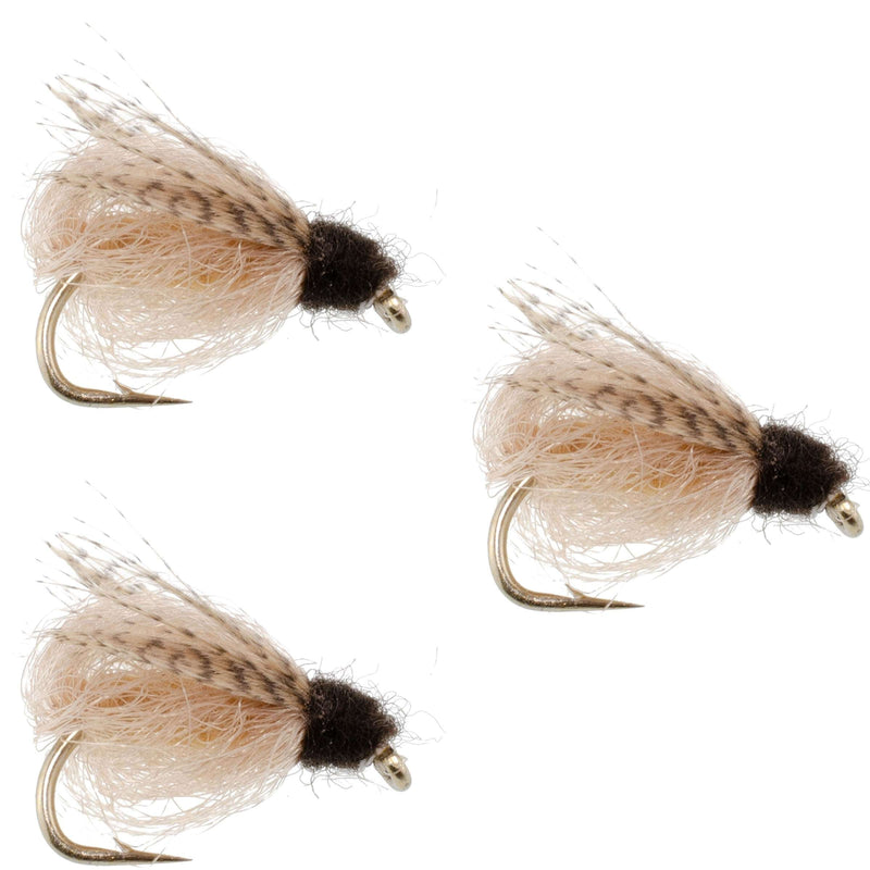 Load image into Gallery viewer, 3 Pack LaFontaine Tan Deep Sparkle Caddis Pupa - Hook Size 16
