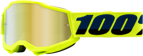 100% Youth Accuri 2 Goggles - Fluo Yellow - Gold Mirror 50025-00001