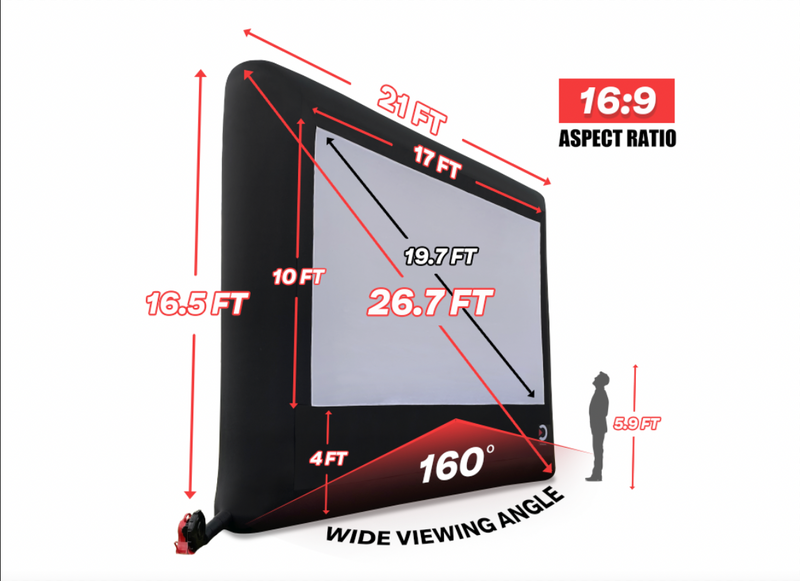 Load image into Gallery viewer, Elite Outdoor Movies Home 17' Inflatable Screen
