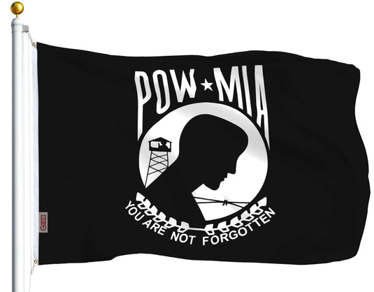 Combo Pack: USA American Flag 3x5 Ft 75D Printed Stars & POW|MIA Flag 3x5 Ft 75D Printed - Skoutley Outdoors LLC