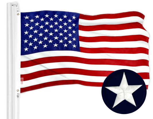 American USA Flag | 2.5x4 Ft | ToughWeave Series Embroidered 210D Polyester | Country Flag Embroidered Stars Sewn Stripes Indoor Outdoor Vibrant Colors Brass Grommets - Skoutley Outdoors LLC